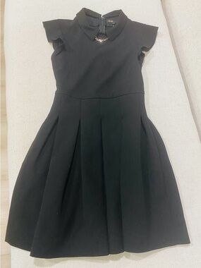 Maje black fit-and-flare dress